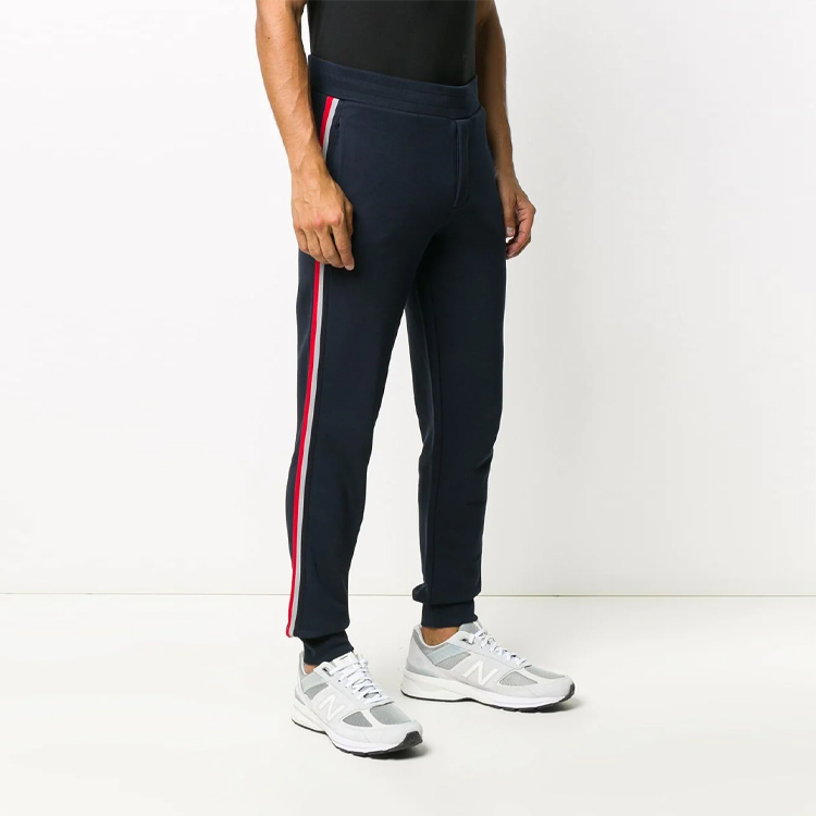 Shop Moncler Jogger Knit Sweatpants with Side Stripes. F20918H71700V8162778