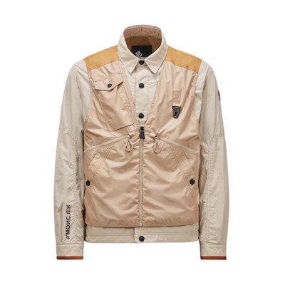 Moncler Khaki Jacket with Detachable Vest and Reflective Letter Details J10971A00007M390720E