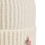 Shop Moncler Kids' White Wool Knit Beanie with Multicolor Logo Patch. J29573B00001M1241034