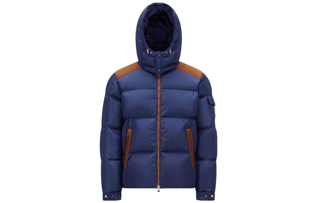 Moncler Kitinen  Blue Hooded Down Jacket with Zipper and Patchwork Design I20911A001265968E796 圖 2
