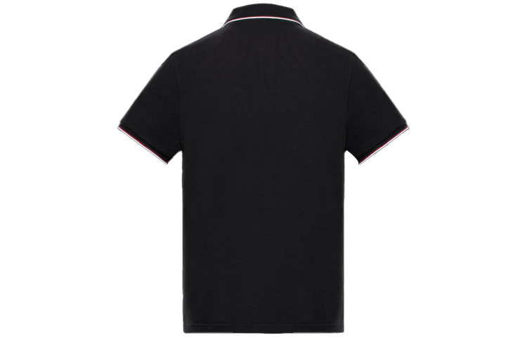 Lookbook Moncler Polo Negro con Logo de Rayas Tejidas 0918A7030084556999