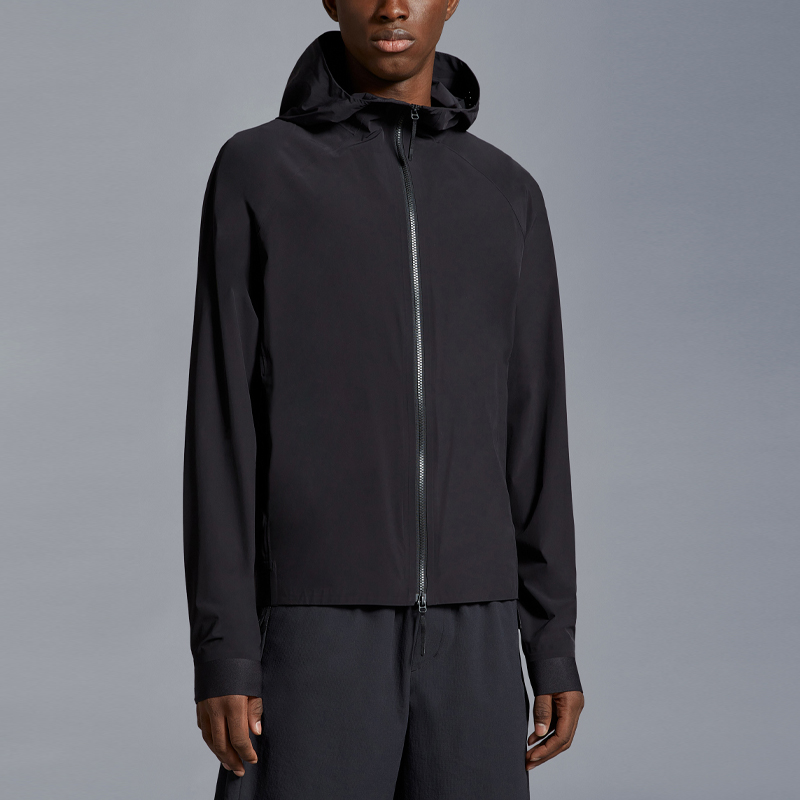 Purchase Moncler KURZ Solid Color Hoodie Raglan Sleeve Jacket  Black J10911A0010353791999