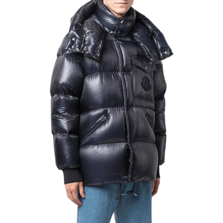 Details for Moncler Lamentin Unisex Detachable Hood Logo Down Jacket Night Blue Winter. G20911A00161539WF742