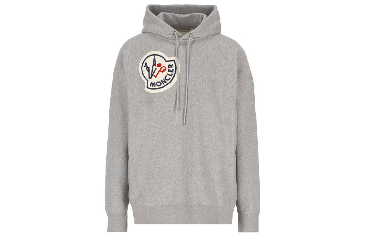 Moncler Large Logo Printed Hoodie Grey () 8G00006809KX984