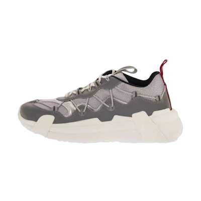 Moncler Leather Fabric Low 'Grey Fashion Lace-Up'