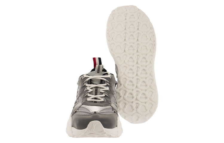 Shop Moncler Leather Fabric Low 'Grey Fashion Lace-Up' H209A4M00390M2377900