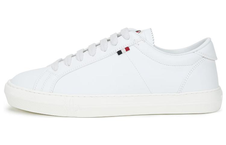 Moncler Leather Lace-Up 'White Fashion Sneakers'