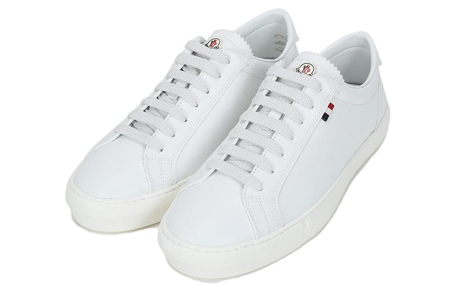Moncler Leather Lace-Up 'White Fashion Sneakers' 圖 3
