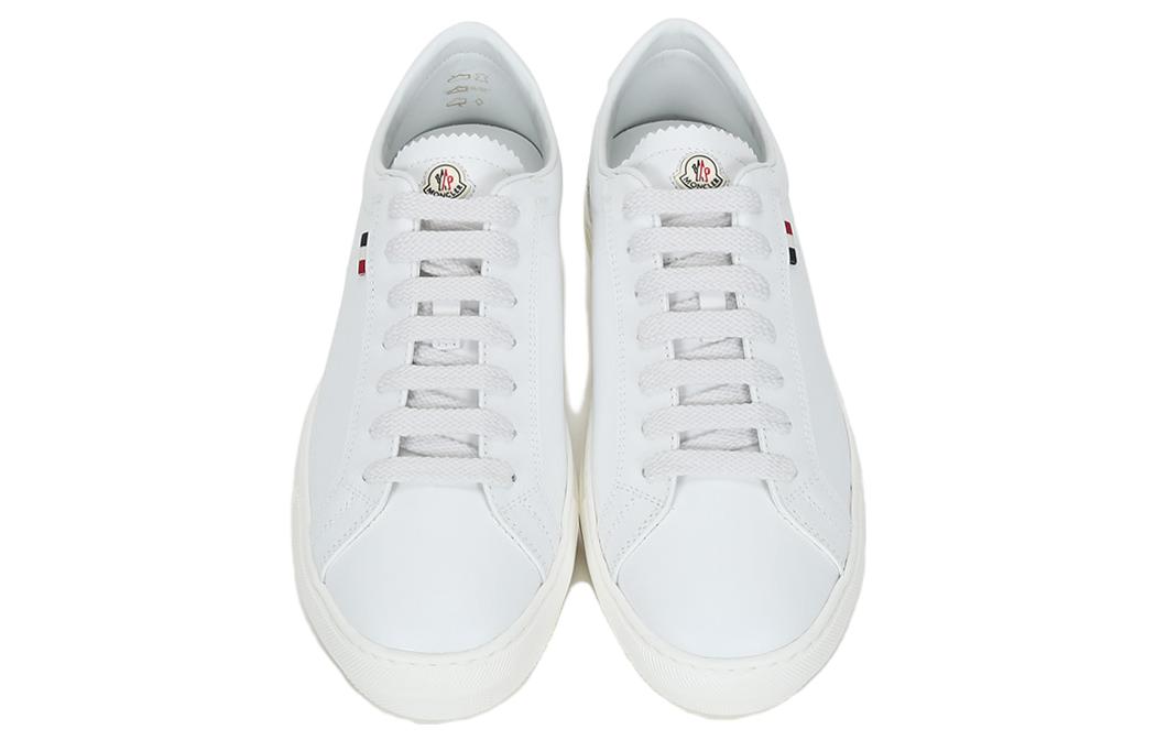 Moncler Leather Lace-Up 'White Fashion Sneakers' 圖 4