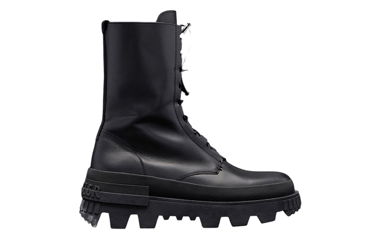 Moncler Leather Lace-Up Ankle Boot 'Black' 圖 2