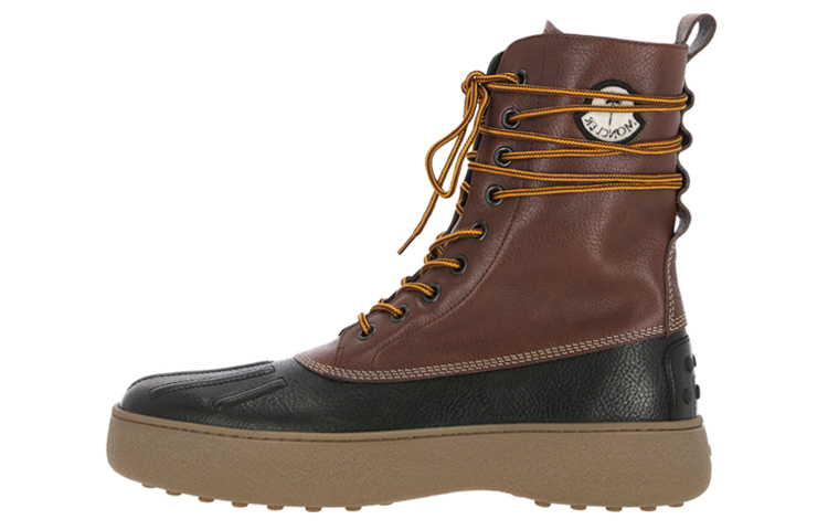 Moncler Leather Lace-up Boot 'Brown Fashion'