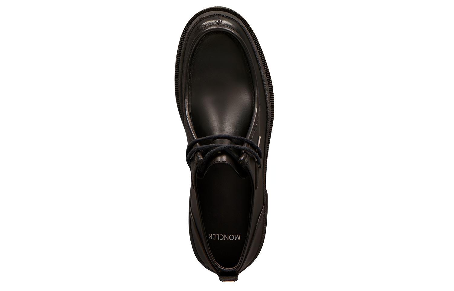 Lookbook Moncler Leather Lace-Up Shoes 'Black' G209A4D70100019A6999