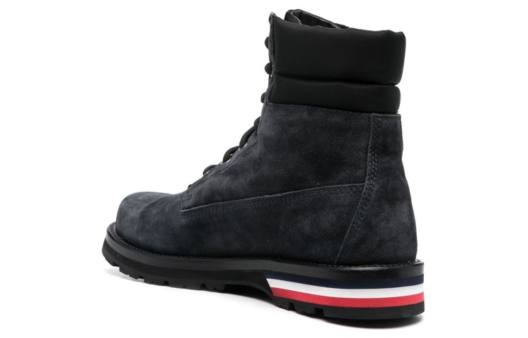 Moncler Leather Lace-Up Short Boots 'Deep Blue' 圖 3