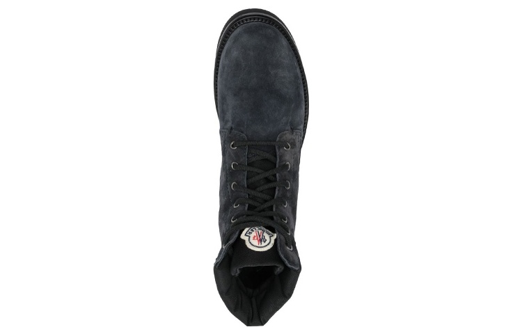 Moncler Leather Lace-Up Short Boots 'Deep Blue' 圖 4
