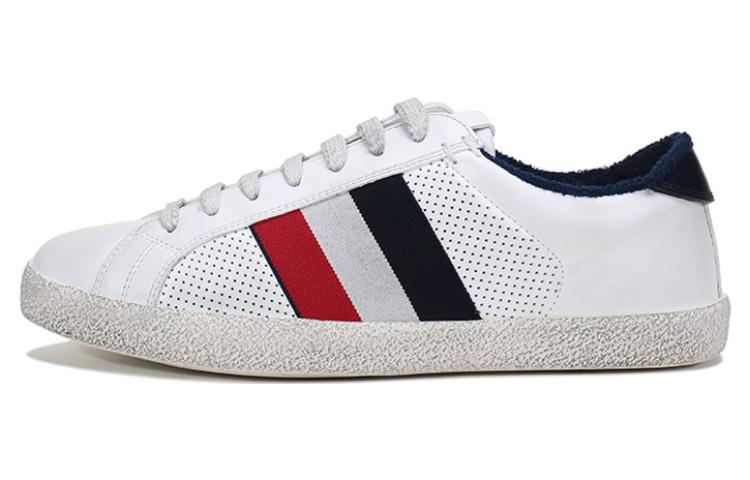 Moncler Leather Lace-Up Sneaker 'White Fashion'