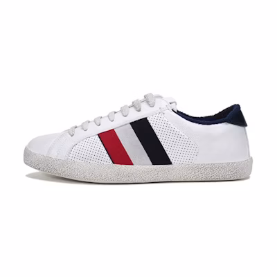 Moncler Leather Lace-Up Sneaker 'White Fashion'