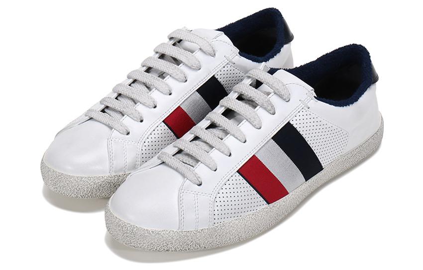 Moncler Leather Lace-Up Sneaker 'White Fashion' 圖 3