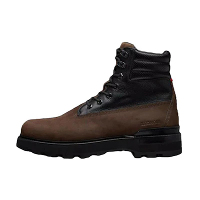 Moncler Leather Lace-Up Chunky Sole Boots 'Brown'