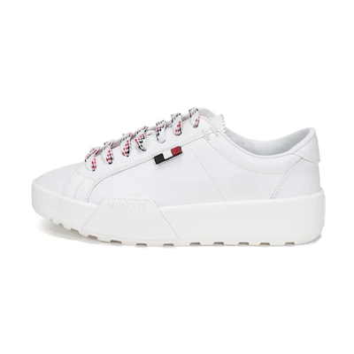 Moncler Leather Lace-Up Sneakers 'White Fashion'