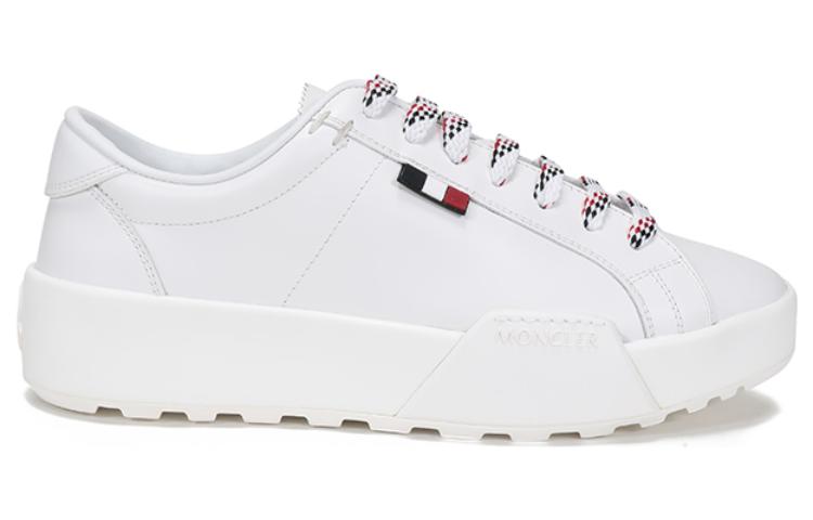 Moncler Leather Lace-Up Sneakers 'White Fashion' 圖 2