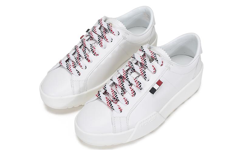 Moncler Leather Lace-Up Sneakers 'White Fashion' 圖 3