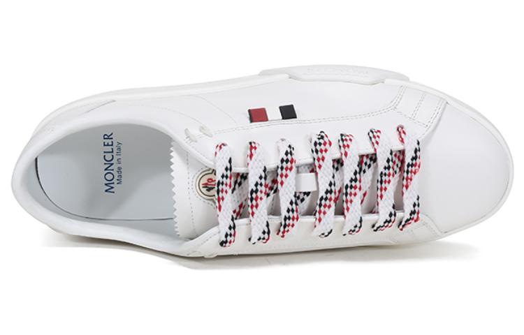 Moncler Leather Lace-Up Sneakers 'White Fashion' 圖 5