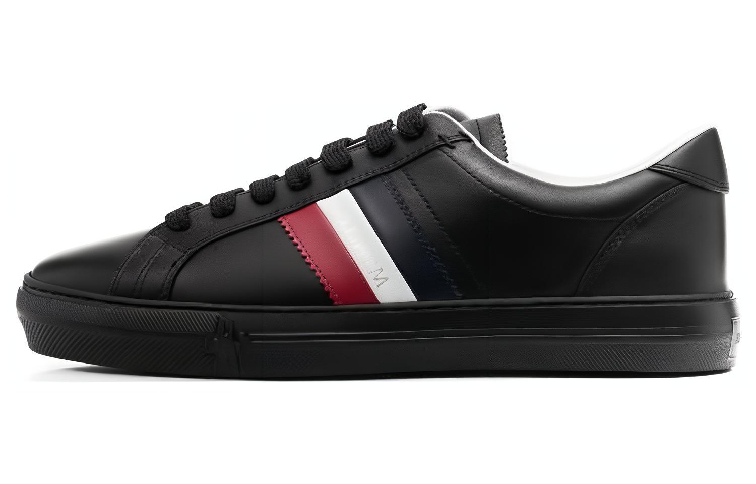 Moncler Leather Low-Top Lace-Up 'Black Fashion' 4M0027001A9A999