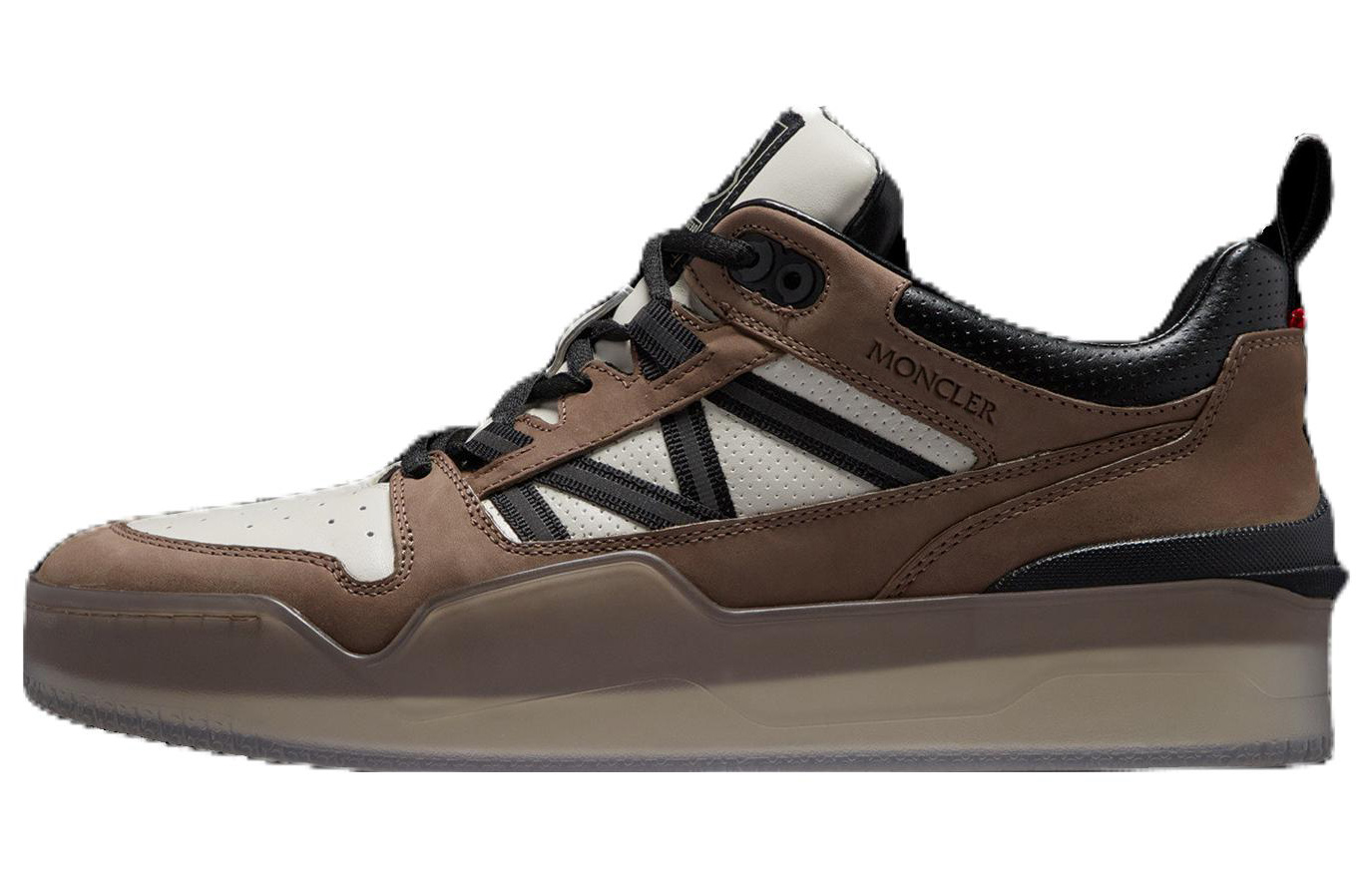 Moncler Leather Low-Top Lace-Up 'Brown Fashion' I209A4M00120M3701P90