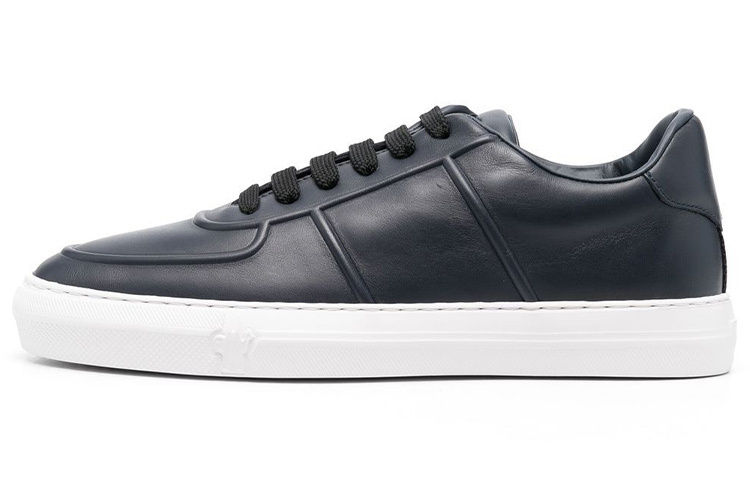 Moncler Leather Low-Top Sneaker 'Navy'