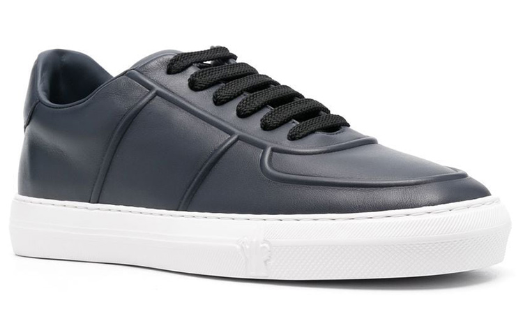 Moncler Leather Low-Top Sneaker 'Navy' 圖 2