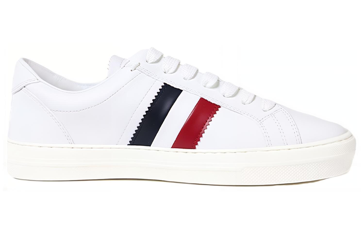 Moncler Leather Low-Top Sneaker 'White' 圖 2