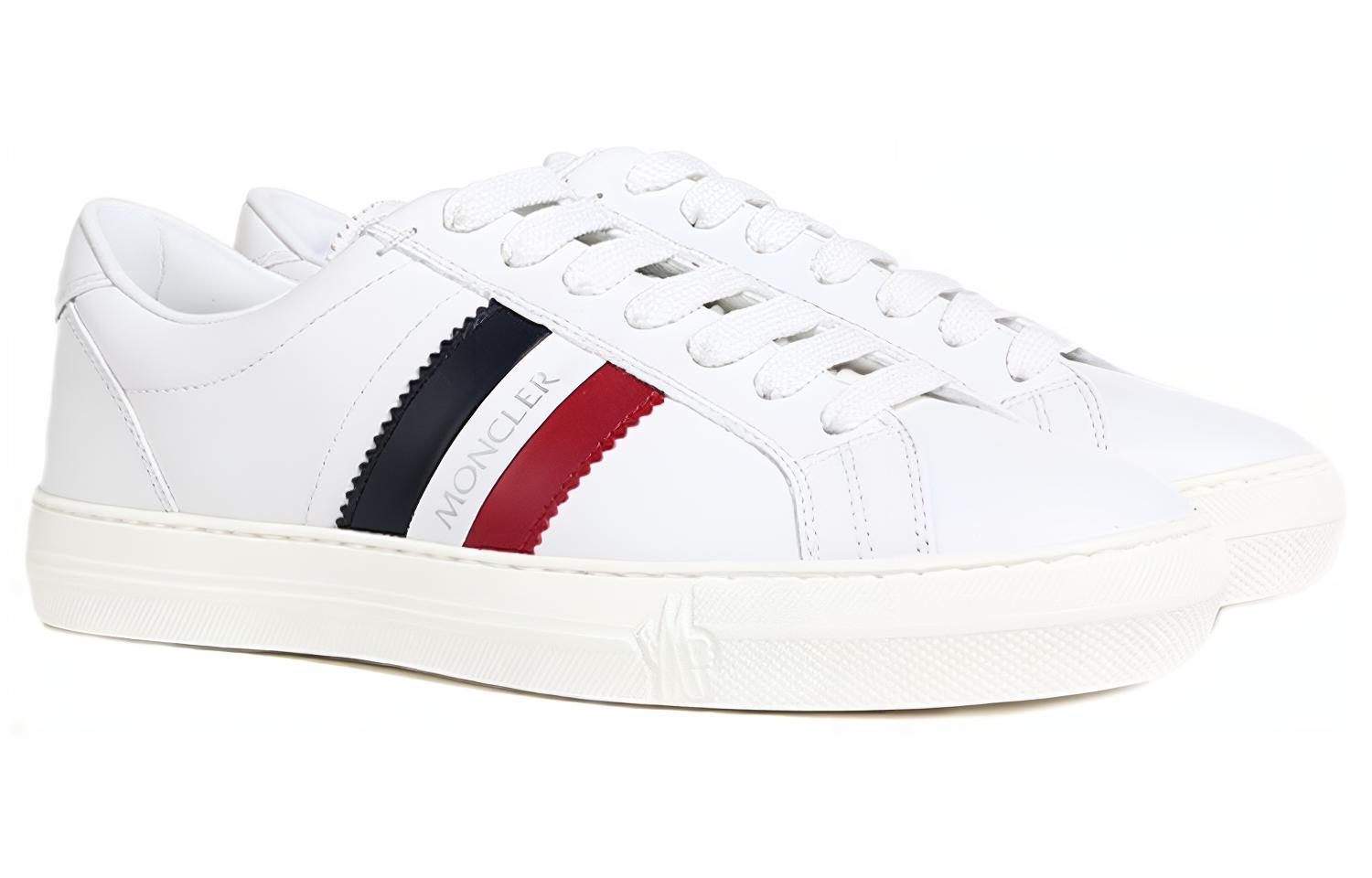 Moncler Leather Low-Top Sneaker 'White' 圖 3