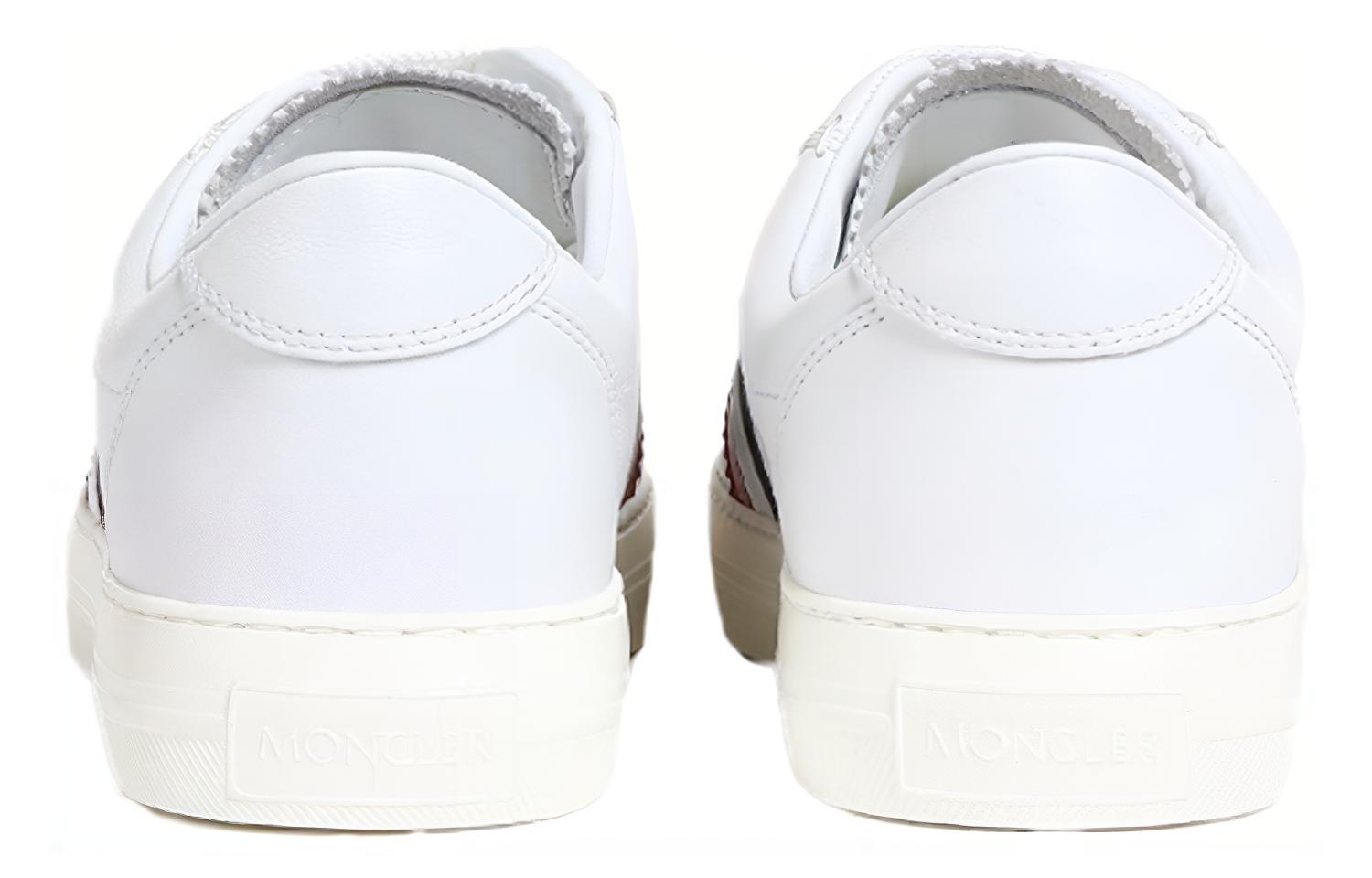 Moncler Leather Low-Top Sneaker 'White' 圖 4