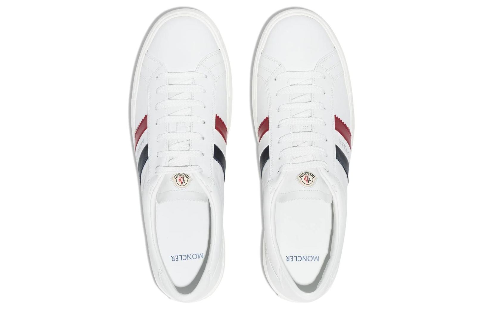 Moncler Leather Low-Top Sneaker 'White' 圖 5