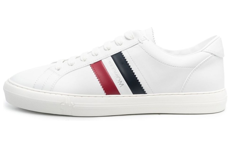 Moncler Leather Low-Top Sneaker 'White Red' H209A4M0027001A9A002