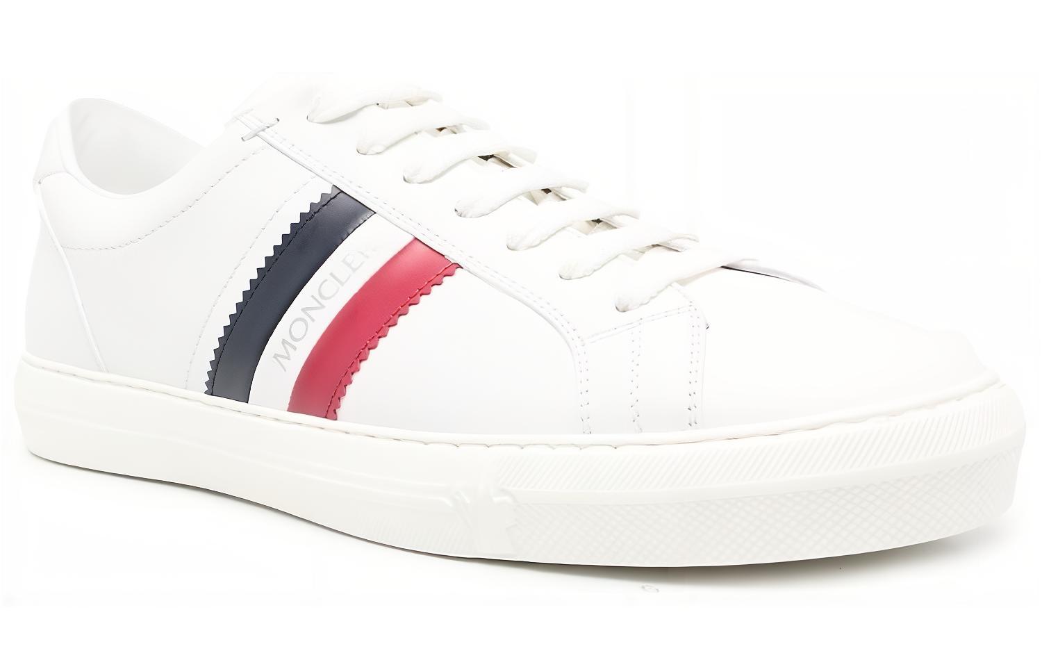 Lookbook 몽클레르 화이트레드 가죽 로우탑 스니커즈 H209A4M0027001A9A002