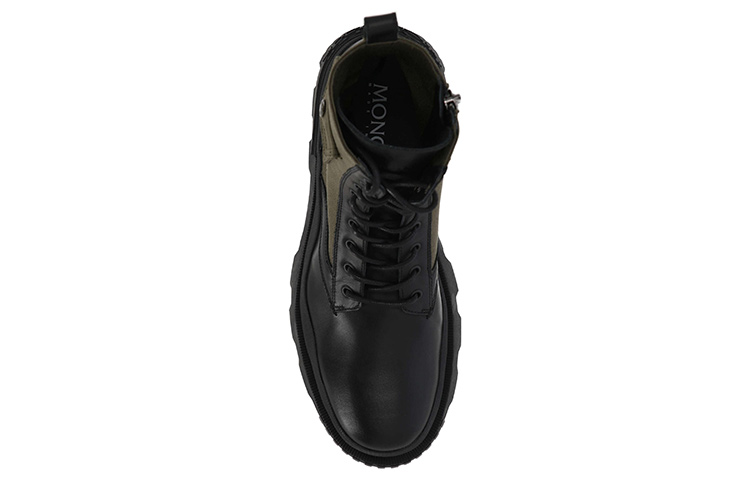 Lookbook Bottes à Lacets en Cuir Moncler Plateforme ''Noir Vert'' 4F00030M2908P98