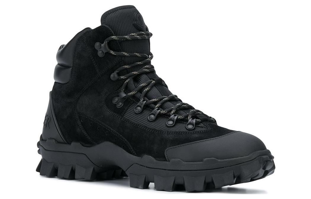 Order Moncler Leather Round-Toe Lace-Up Boots 'Black' G209A4G7030002SH0999