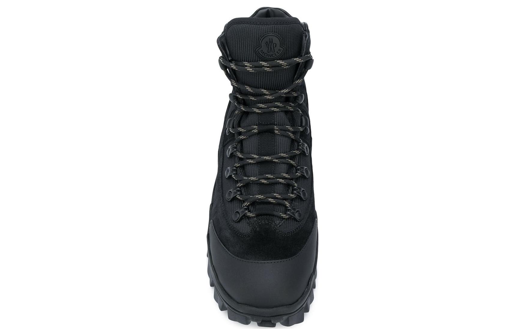 Lookbook Botas de Cuero Moncler Punta Redonda con Cordones 'Negro' G209A4G7030002SH0999