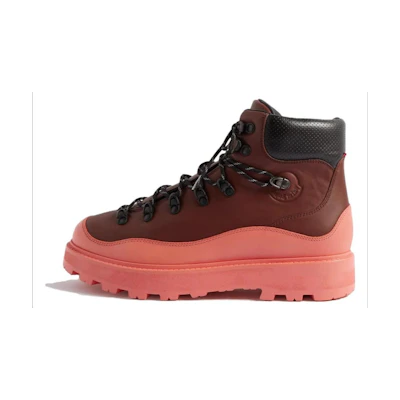 Moncler Leather Short Boot 'Red Brown'