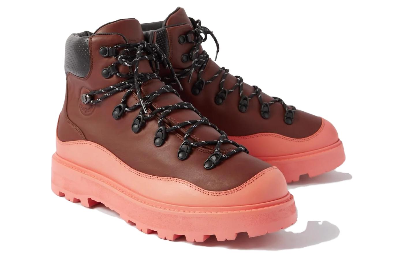 Moncler Leather Short Boot 'Red Brown' 圖 3