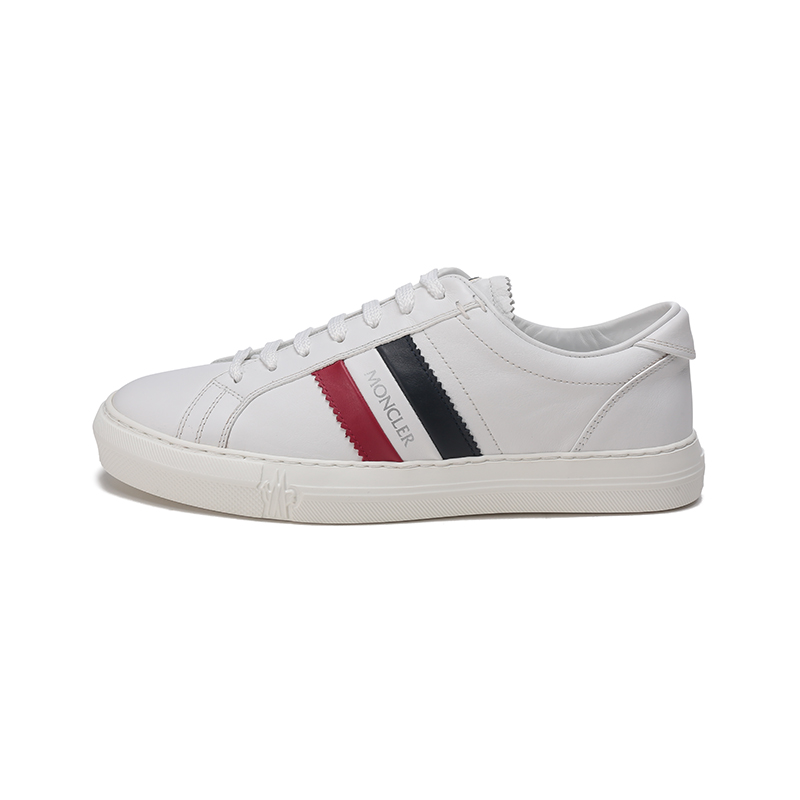 Moncler Leather Stripe Sneakers 'White' 'CMFT Fashion'