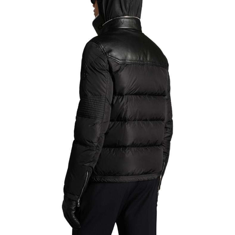 Purchase Chaqueta Corta Moncler Leo Negro con Estilo de Cuello Solapa. I20911A0020254155999