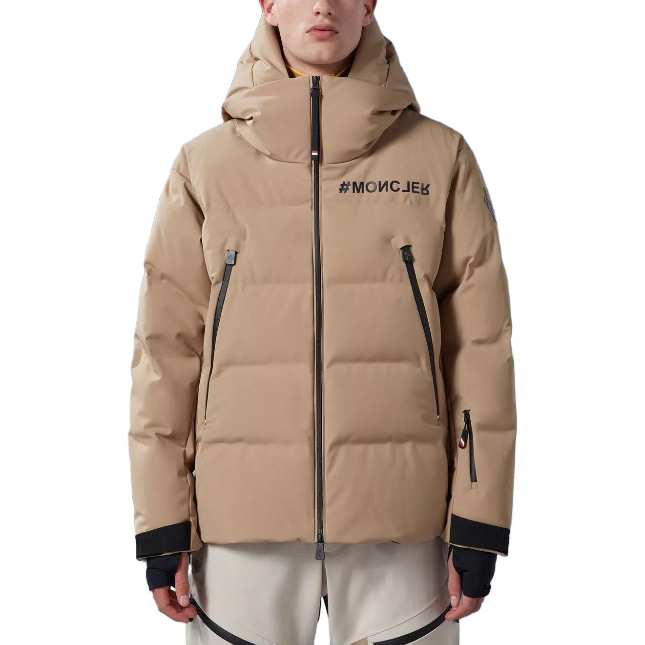 Shop Moncler Jaket Puffer Cetakan Huruf Unisex I20971A0004553066226