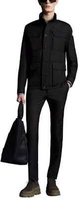 Moncler Lez Rain Jacket Black Solid Stand Collar Long Sleeve Outerwear. J10911B0000368352999 Lookbook Moncler Lez Rain Jacket Black Solid Stand Collar Long Sleeve Outerwear. J10911B0000368352999