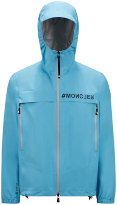 Moncler Light Blue Hooded Jacket with Adjustable Cap and Logo Zipper J10971A0001254AL572U Buy Moncler Light Blue Hooded Jacket with Adjustable Cap and Logo Zipper J10971A0001254AL572U