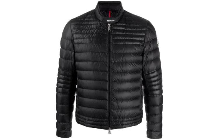 Moncler Lightweight Quilted Down Jacket for Men Black with Logo Patch F10911A10000C0451999 圖 2