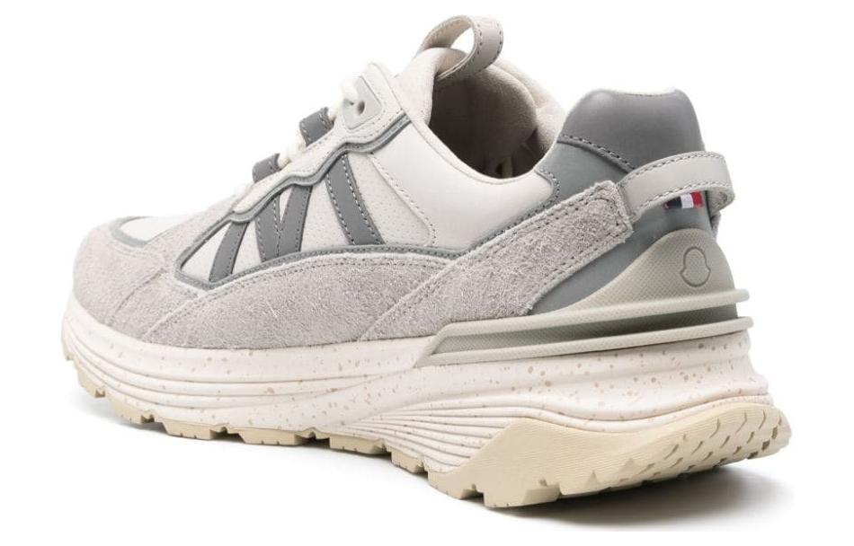 Shop 盟可睐Lite Runner皮革圓頭厚底繫帶低幫休閒鞋男款米色