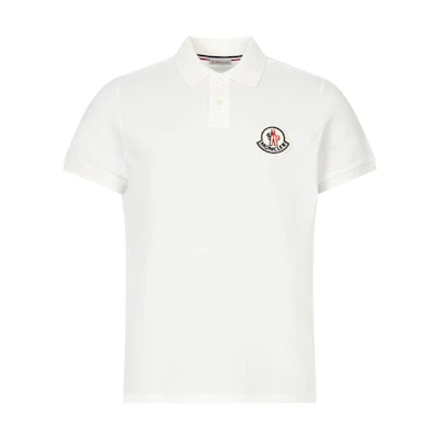 Moncler Logo Casual White Short Sleeve Polo Shirt 8A7110084556004
