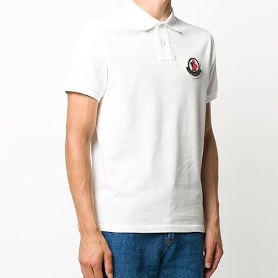 몽클레어 로고 화이트 반소매 캐주얼 폴로 셔츠 8A7110084556004 Shop 몽클레어 로고 화이트 반소매 캐주얼 폴로 셔츠 8A7110084556004